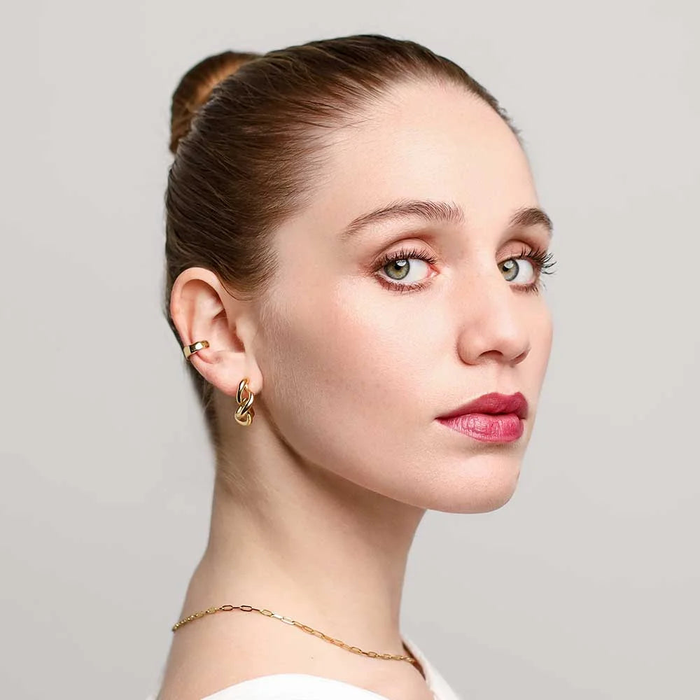 Sergio Engel Earcuff für Damen (gold und silber aus Edelstahl)