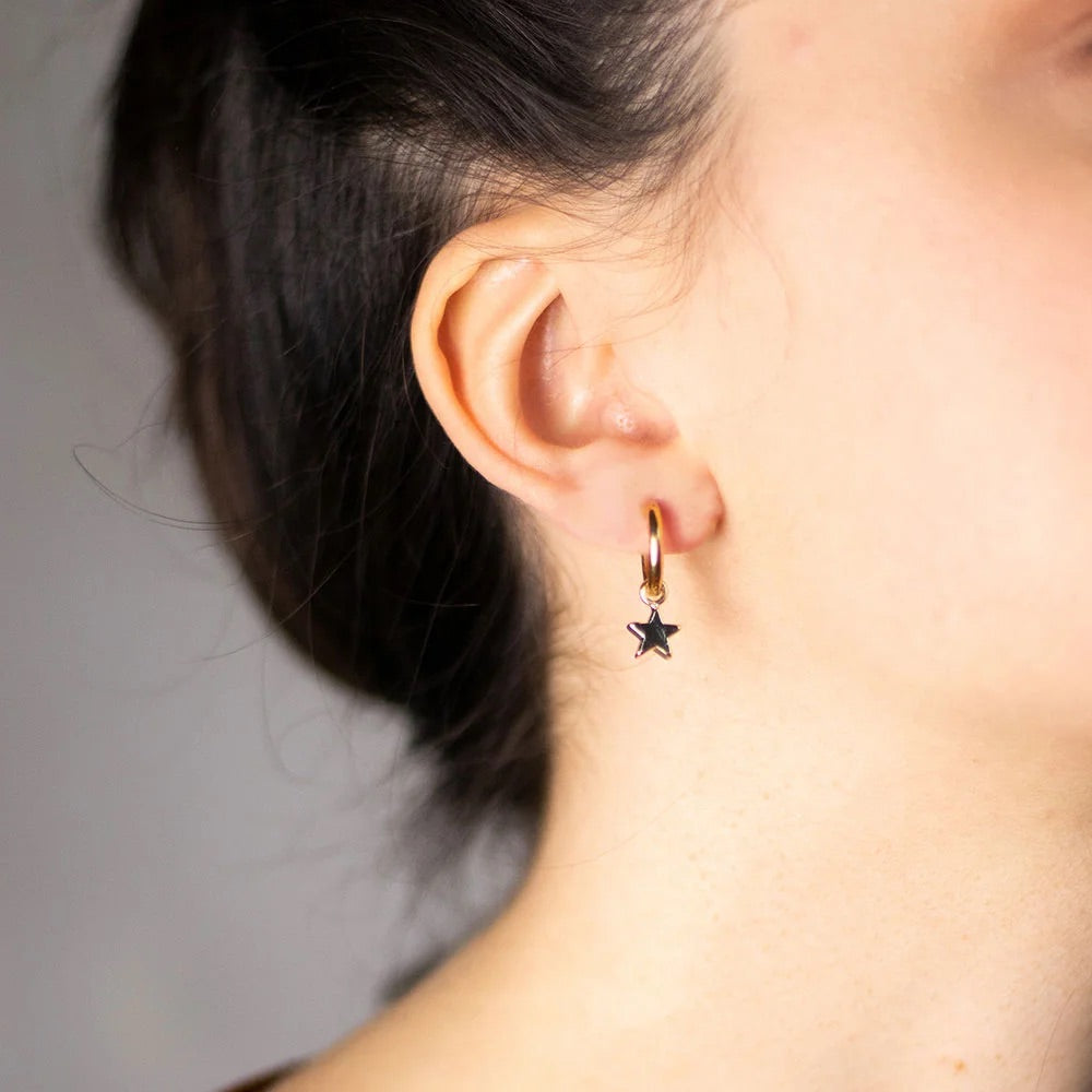 Edelstahl Creole klein mit Stern