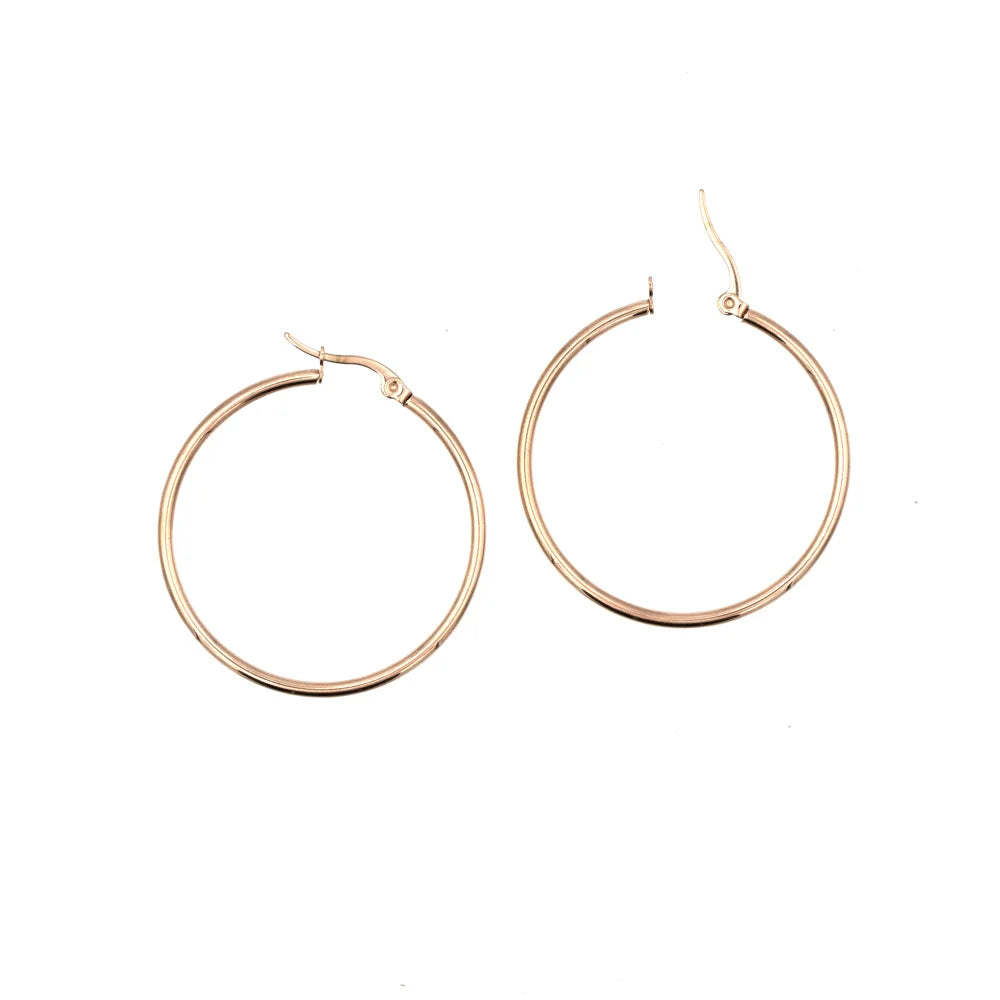 Sergio Engel Creole mittelgroß 40mm für Damen (gold und silber aus Edelstahl)