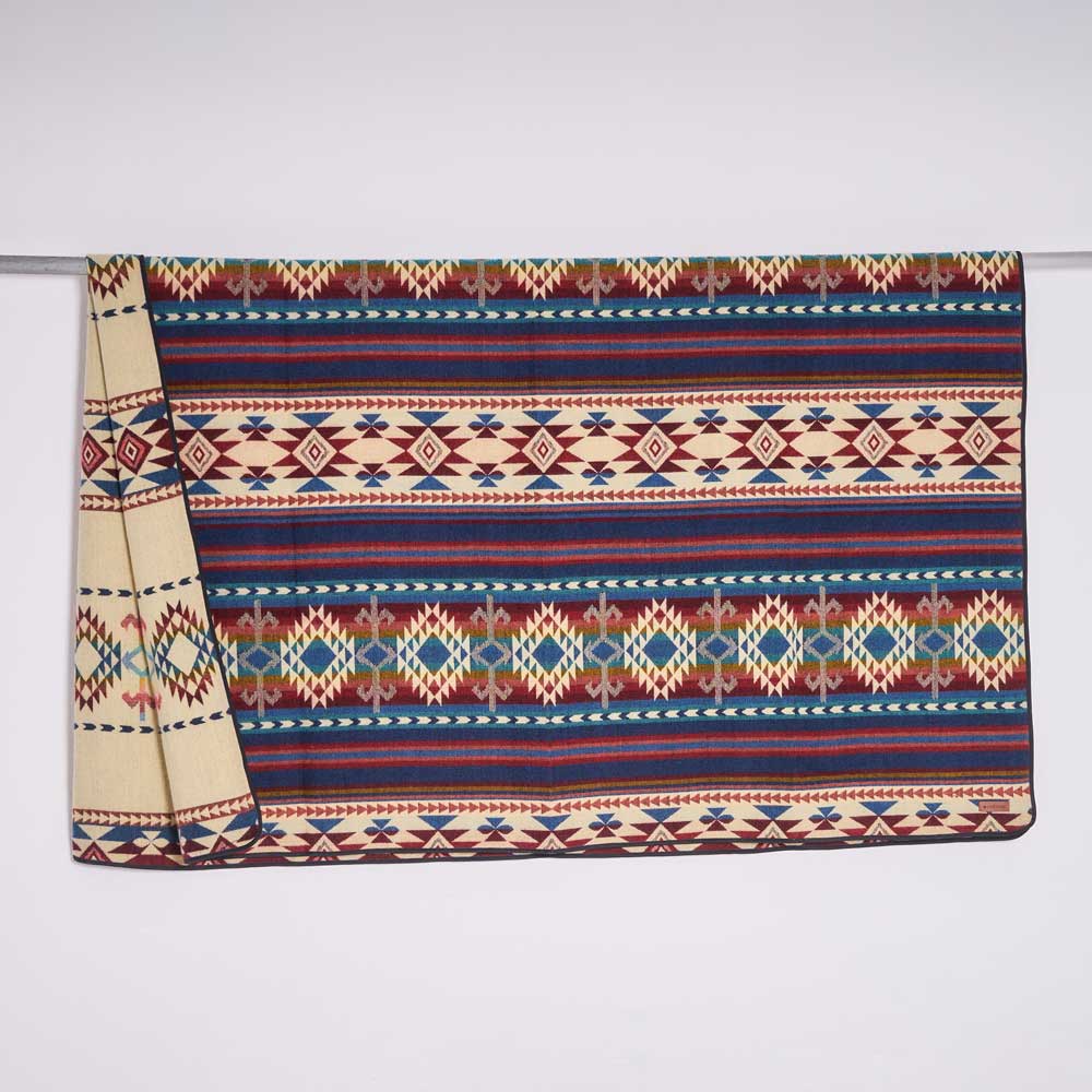 Kingsize Decke Inca Blue