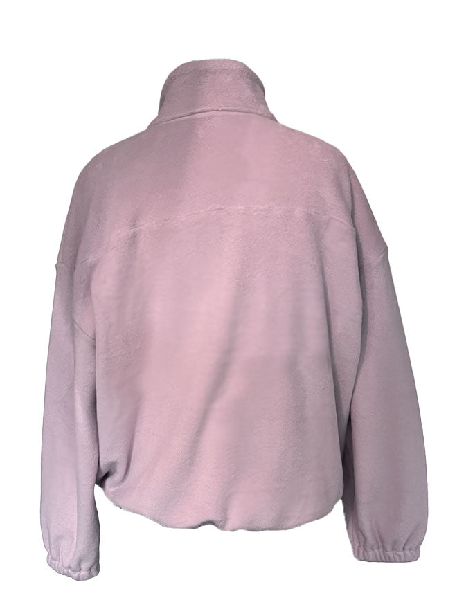 Half-Zip FRIDA – Fleecepulli aus Bio-Baumwolle in Dusty Pink