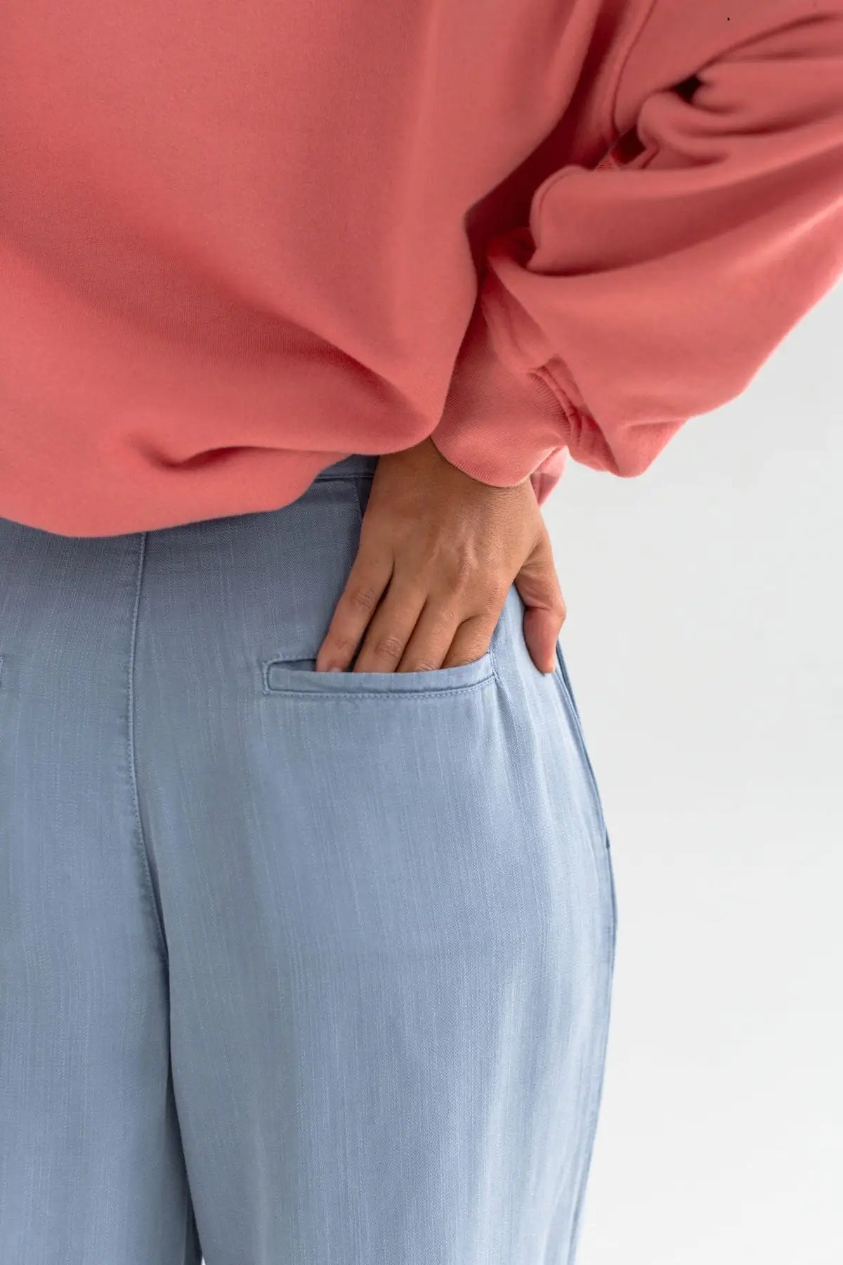 TWOTHIRDS Hose Haruku Denim Blue für Damen (TENCEL™)