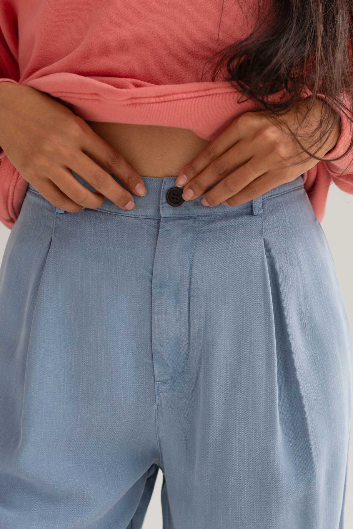 TWOTHIRDS Hose Haruku Denim Blue für Damen (TENCEL™)
