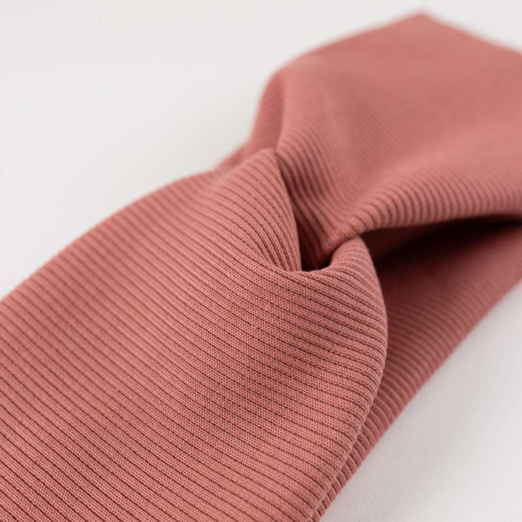Knoten-Stirnband Altrosa aus Biobaumwolle - vegan und handgefertigt in Berlin | NOAS