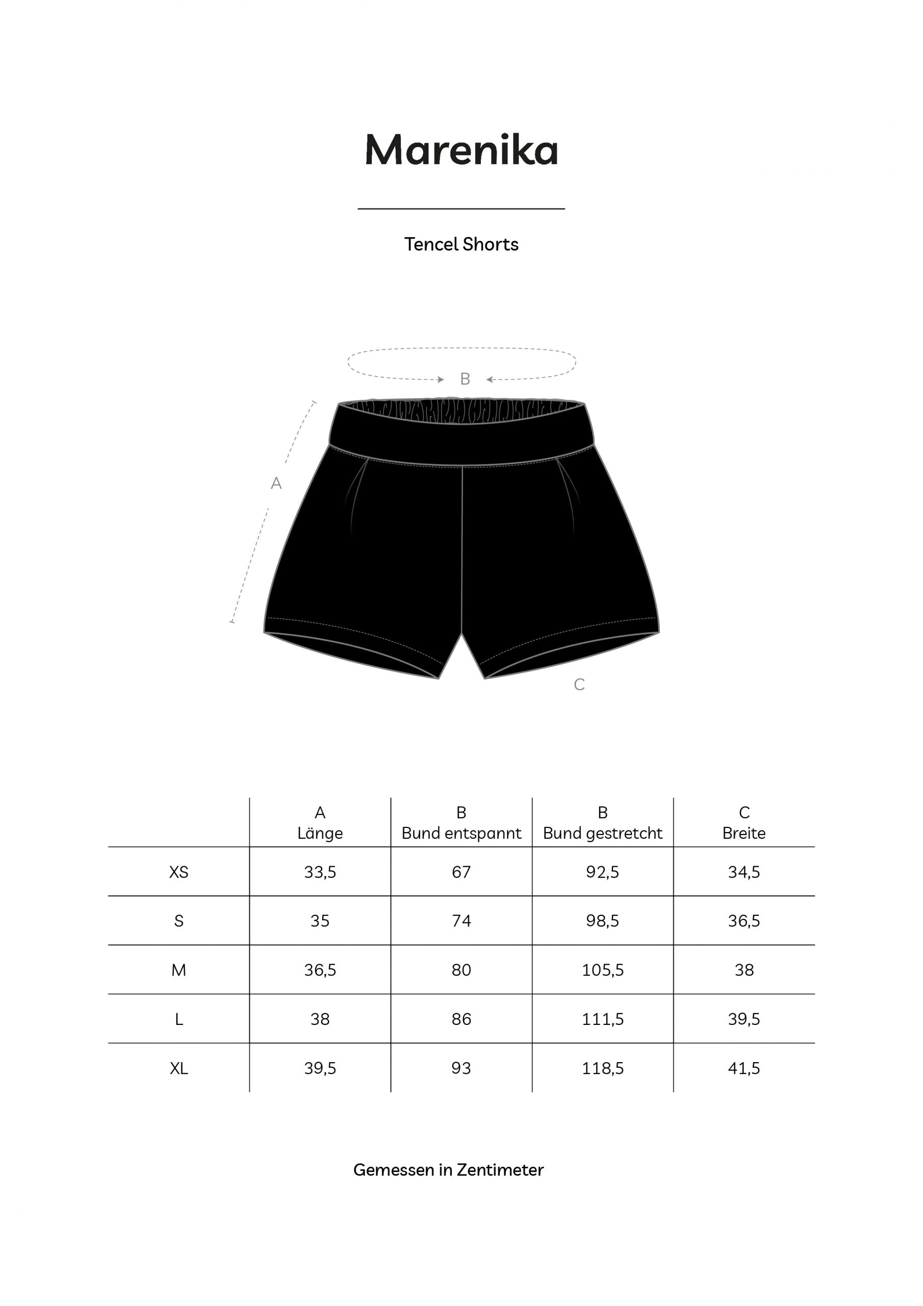 Shorts LIA aus Tencel - Schwarz