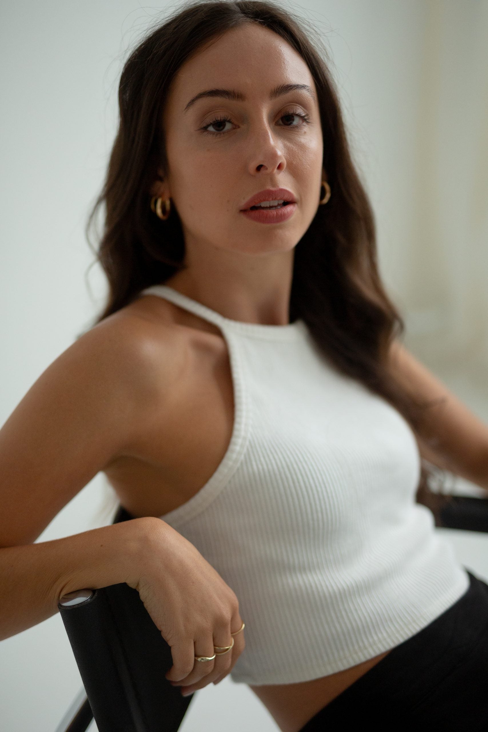 Crop-Top AUDREY aus Bio-Baumwolle - Weiss