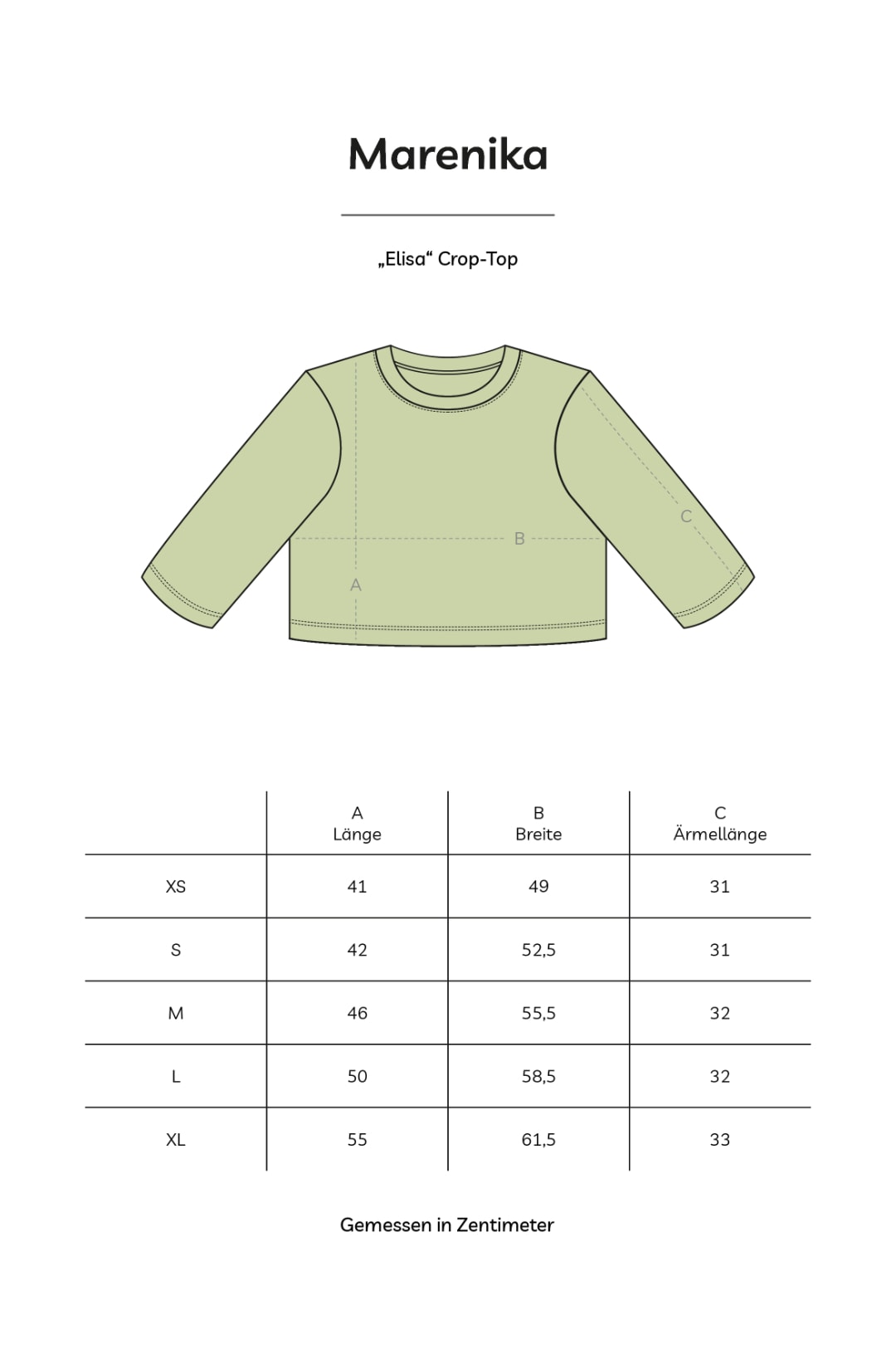 Crop-Top ELISA aus Bio-Baumwolle - Salbei