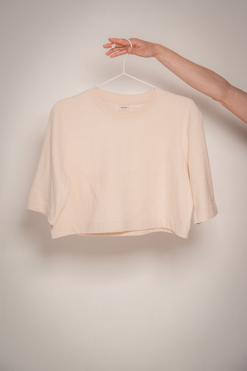 Crop-Top ELISA aus Bio-Baumwolle - Beige