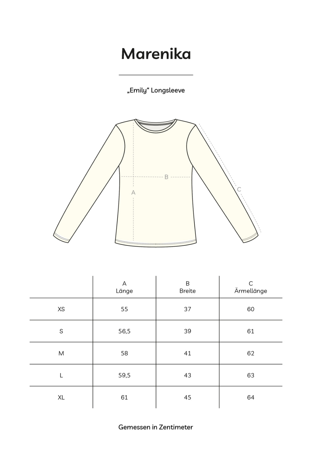 Rundhals Longsleeve EMILY aus Bio-Baumwolle - Weiß