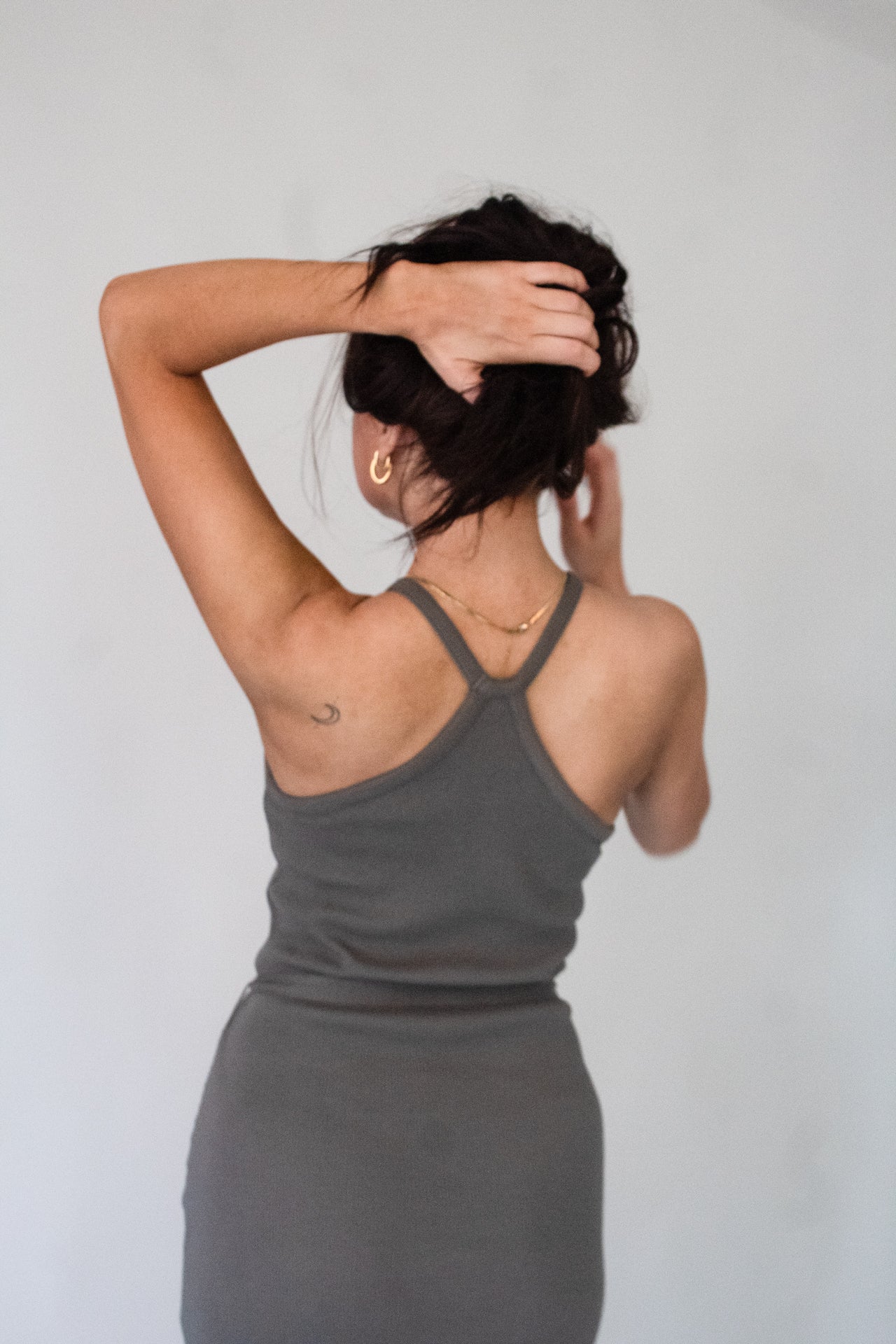 Kleid "Bella" aus Bio-Baumwolle - Olive