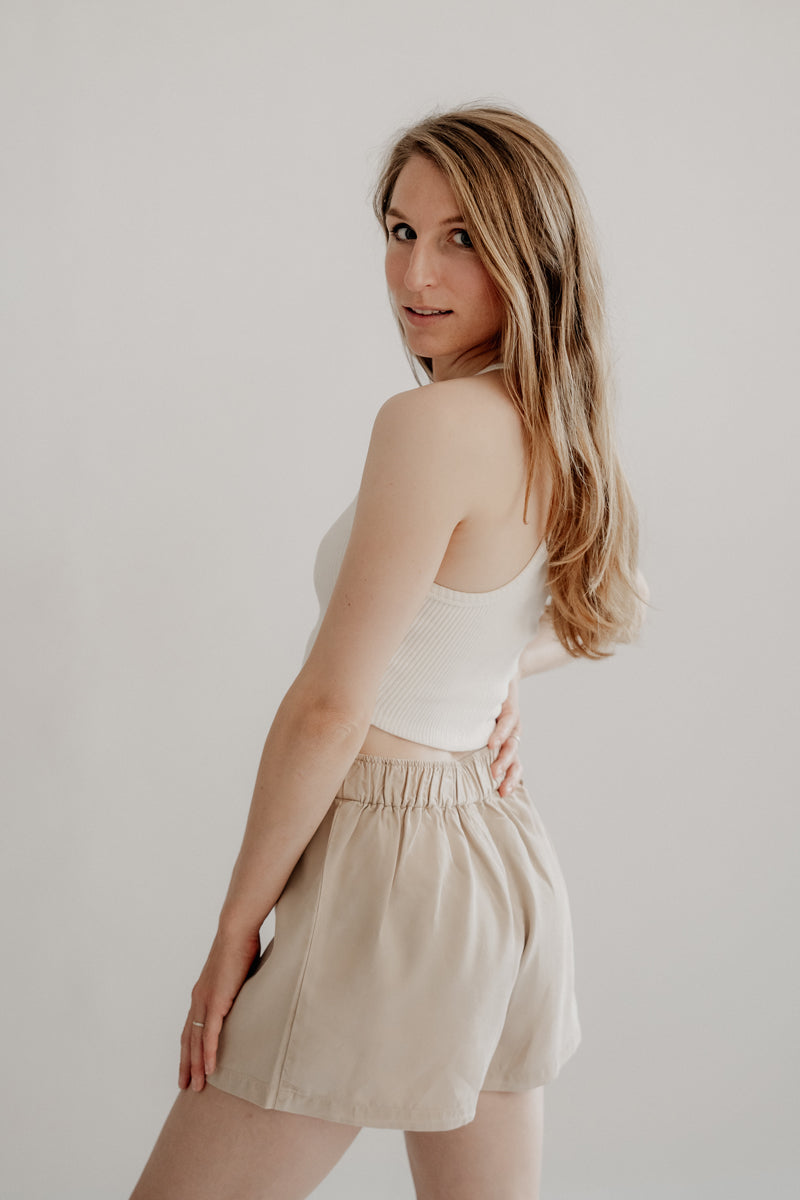 Shorts LIA aus Tencel - Beige