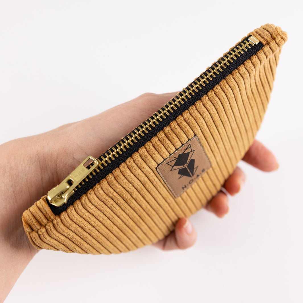 Moon Bag Geldbösre Cord Honiggelb  - vegan und handgefertigt in Berlin | NOAS