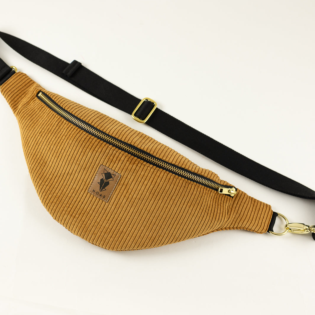 Bauchtasche Cord Honiggelb Size L - vegan und handgefertigt in Berlin | NOAS Berlin