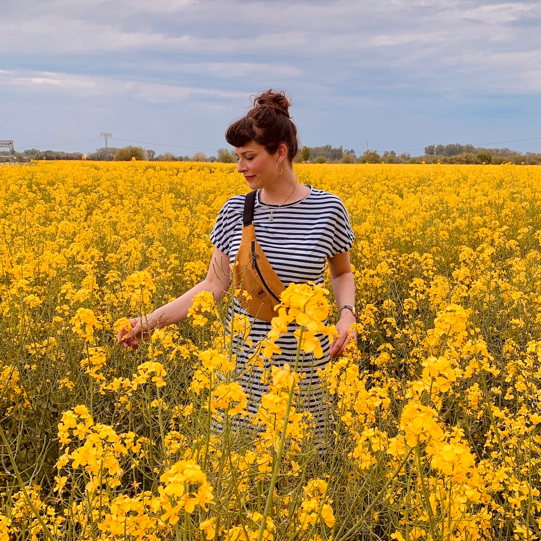 Bauchtasche Cord Honiggelb Size L