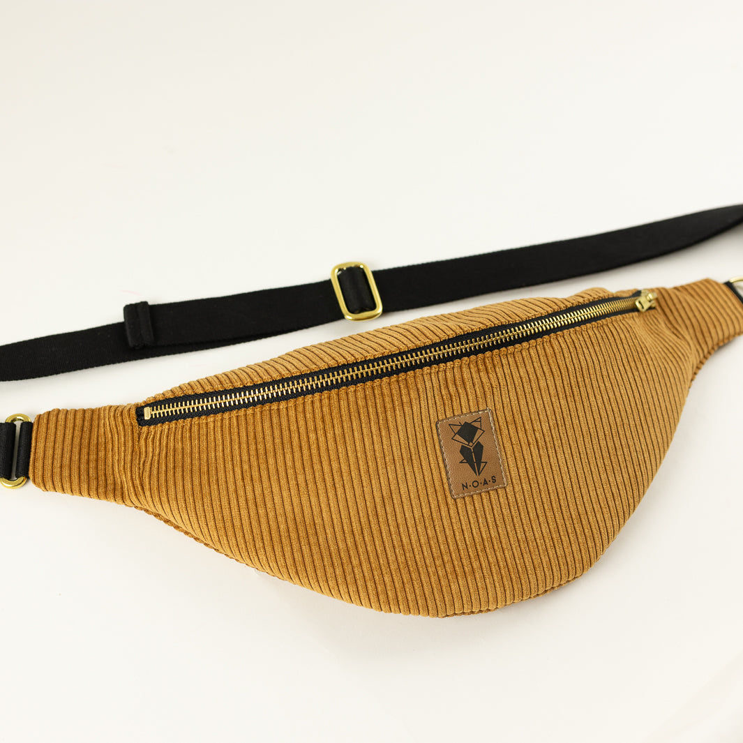 Bauchtasche Cord Honiggelb Size L - vegan und handgefertigt in Berlin | NOAS Berlin