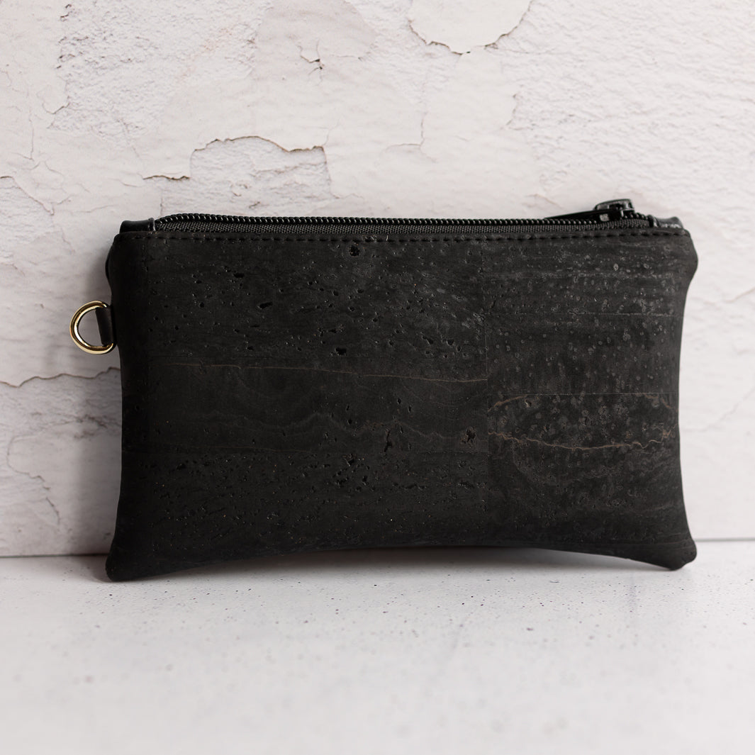 Kork-Mini-Tasche All Black - vegan und handgefertigt in Berlin | NOAS