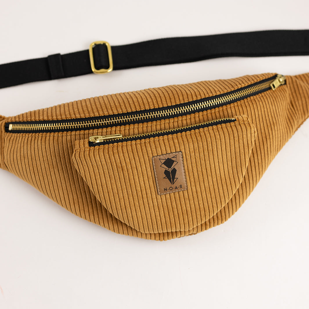 Bauchtasche Cord Honiggelb Size L - vegan und handgefertigt in Berlin | NOAS Berlin