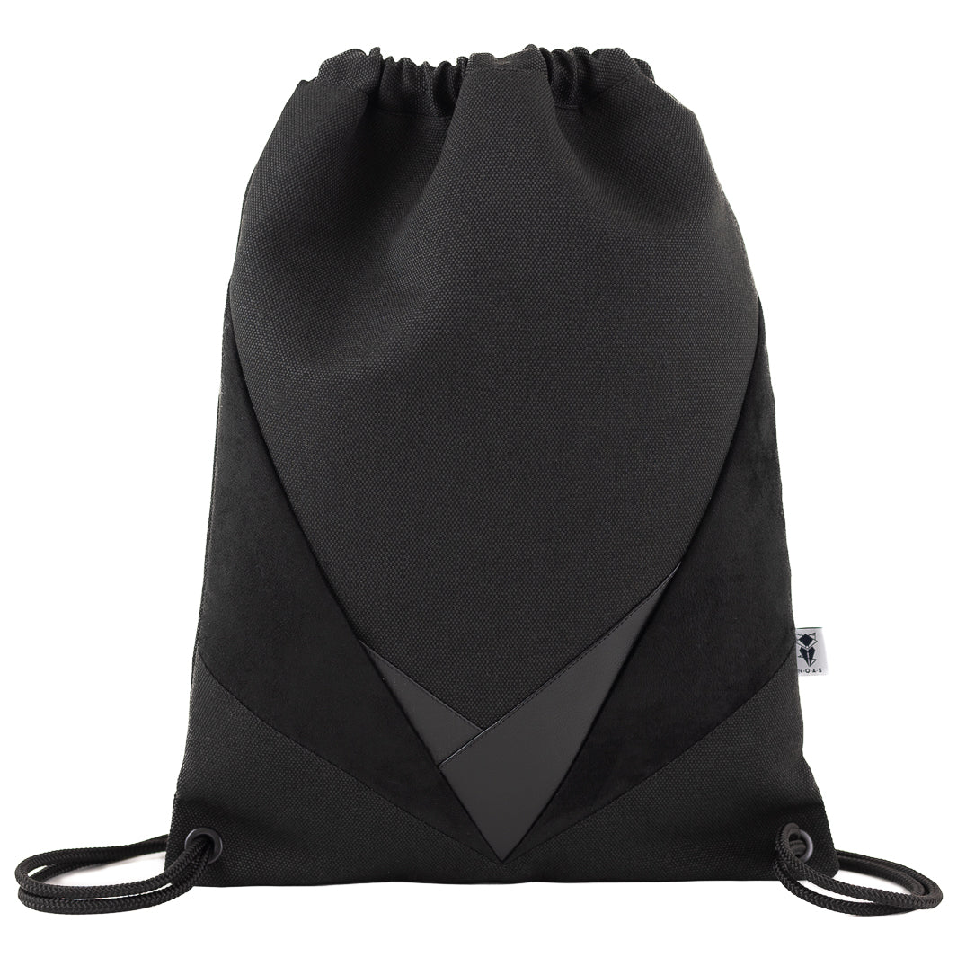 Turnbeutel Dreiecke Canvas All Black