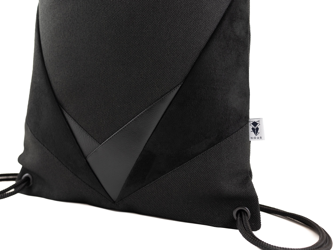 Turnbeutel Dreiecke Canvas All Black