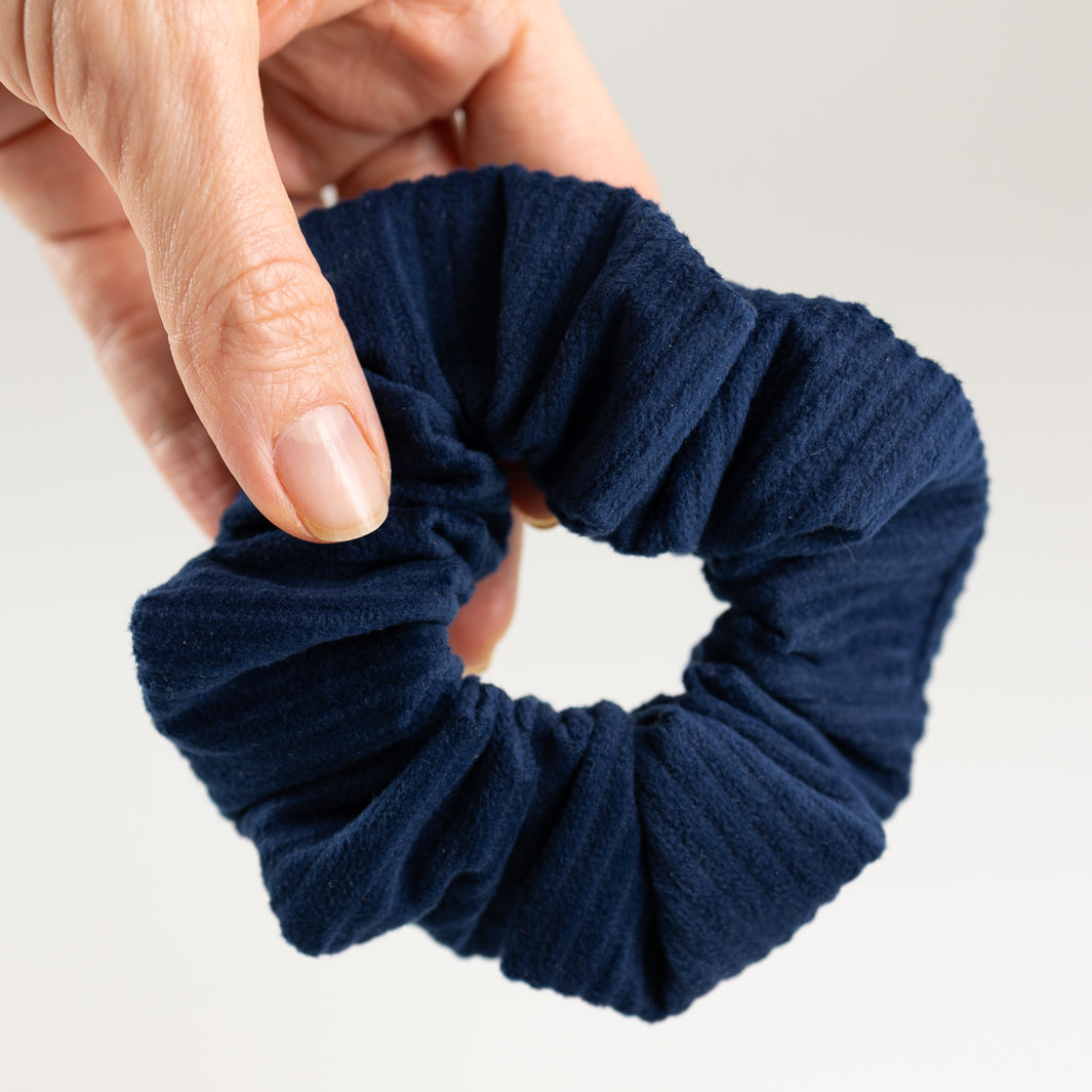 NOAS Scrunchie Cord Samt Dunkelblau