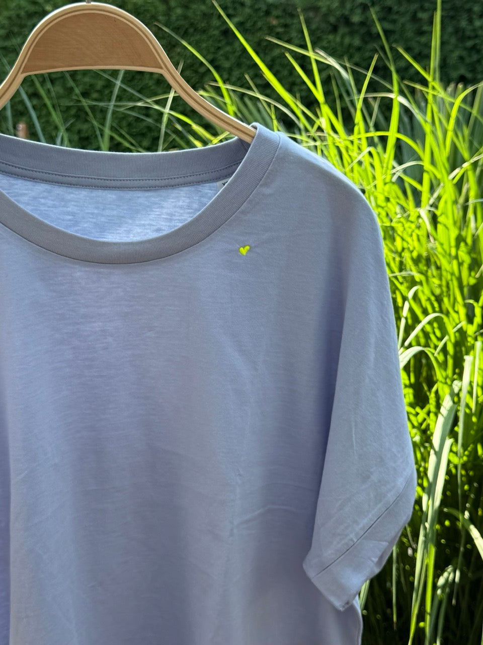 Oversized Shirt mit Herz-Stick von simply love it (Bio-Baumwolle)