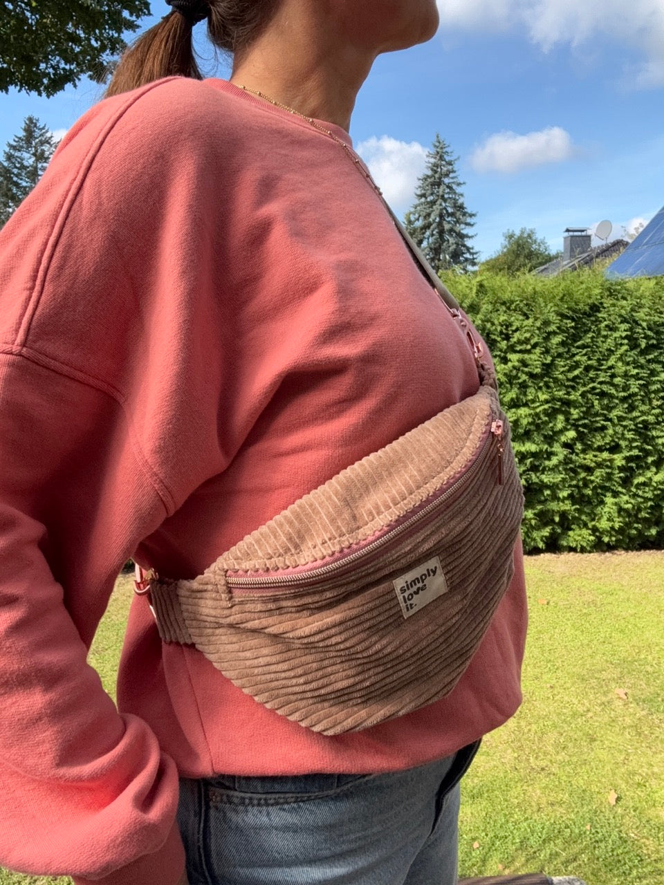 simply love it Luni Bag Cord beige für Damen - Limited Edition