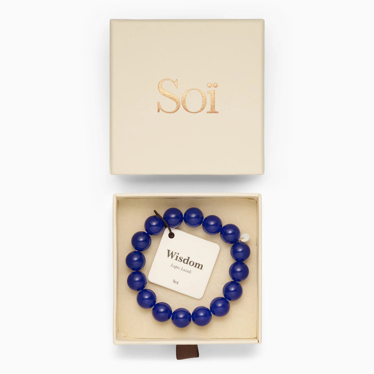 Armband für Damen Chunky Lapislazuli "Wisdom" – Symbol für Weisheit | Soï simply love it.- simply love it.