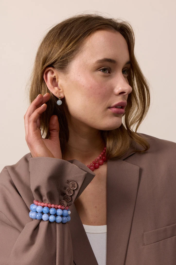 Ohrring für Damen Nora Aquamarin „Courage" - Symbol für Mut | Soï (Sterlingsilber, vergoldet)
