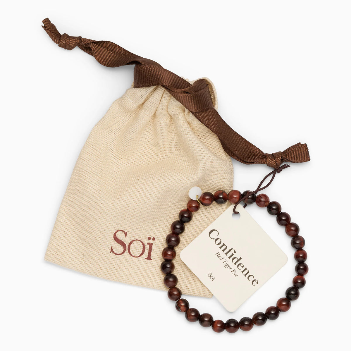 Armband für Damen rotes Tigerauge "Confidence" – Symbol für Selbstvertrauen | Soï