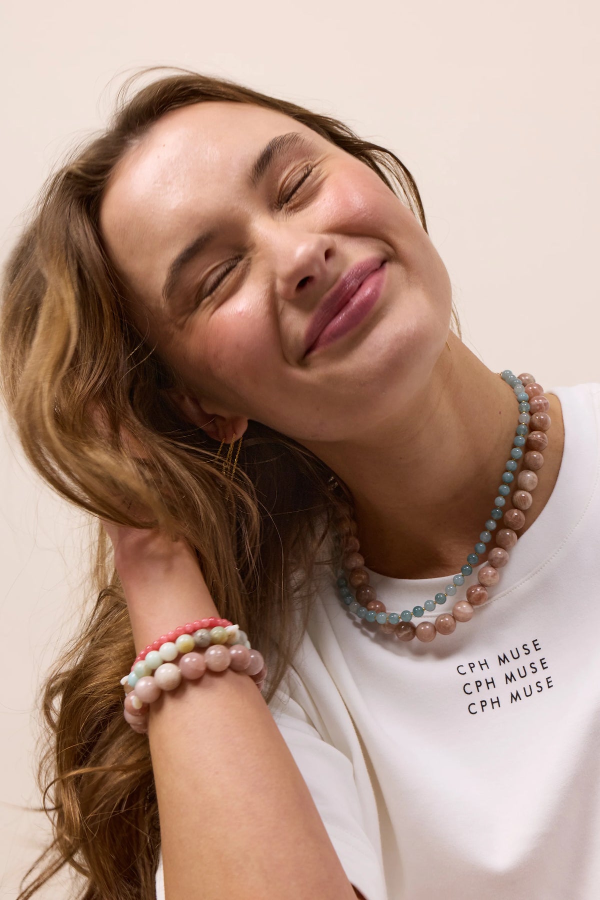 Kette für Damen Aquamarin "Courage" - Symbol für Mut | Soï (Sterlingsilber, vergoldet)