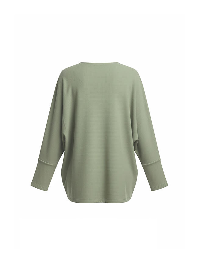 TESS V-Neck Shirt – locker und fließend in Sage