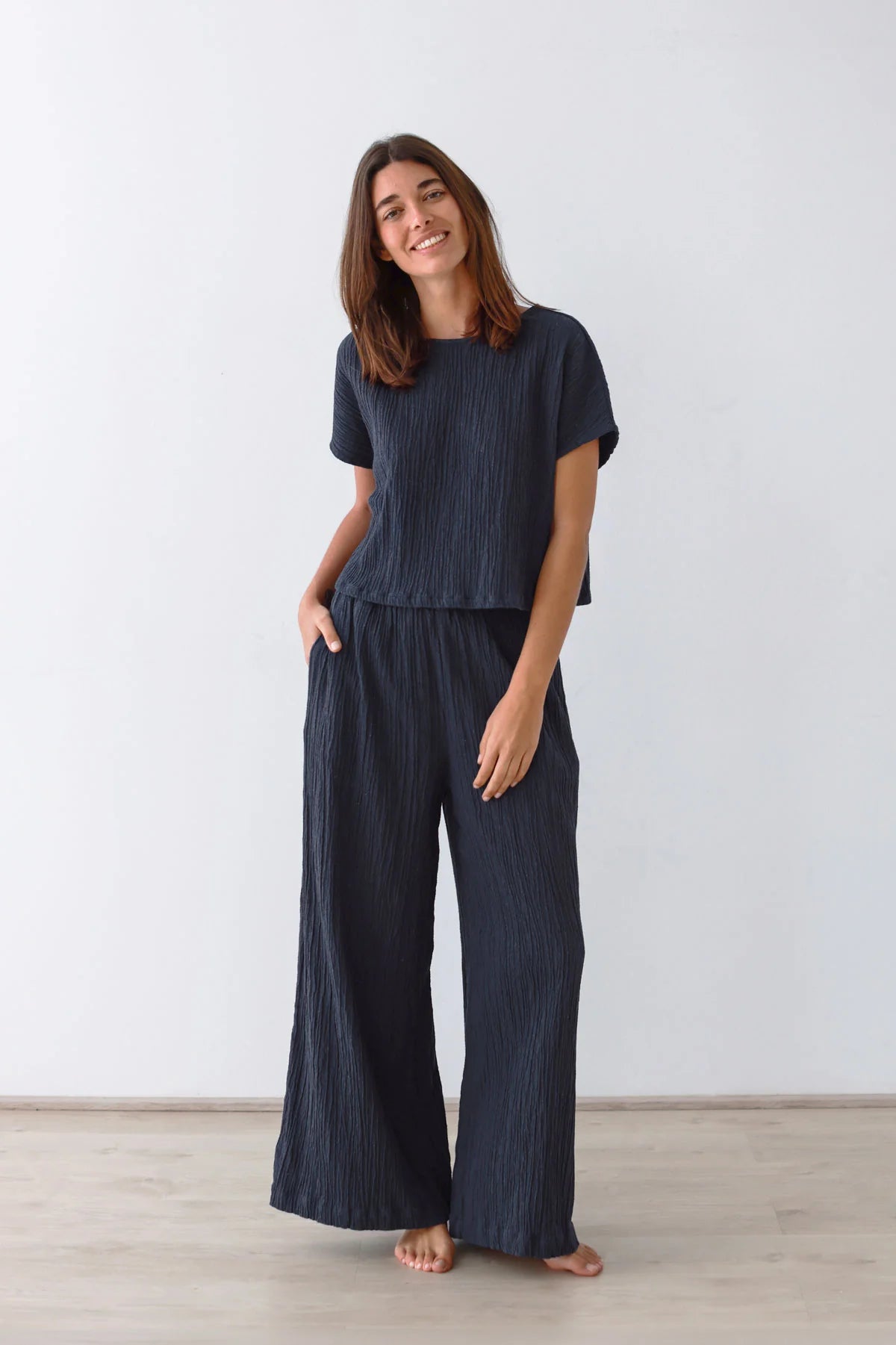 Damen Oberteil Palombaggia und Hose dusty blue Twothirds