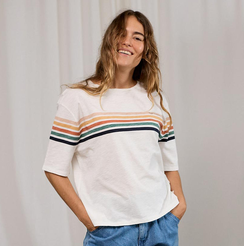 TWOTHIRDS T-Shirt Lamma ecru für Damen (Bio-Baumwolle)