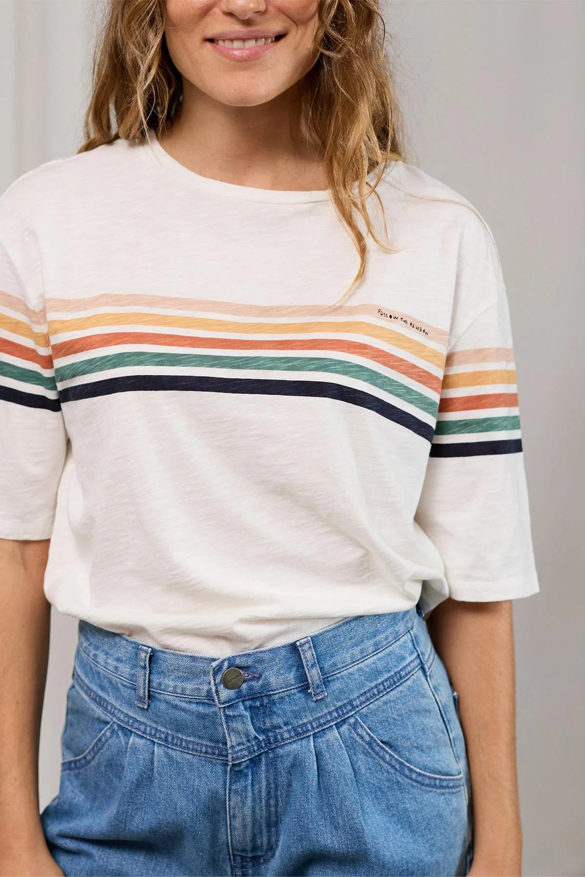 TWOTHIRDS T-Shirt Lamma ecru für Damen (Bio-Baumwolle)