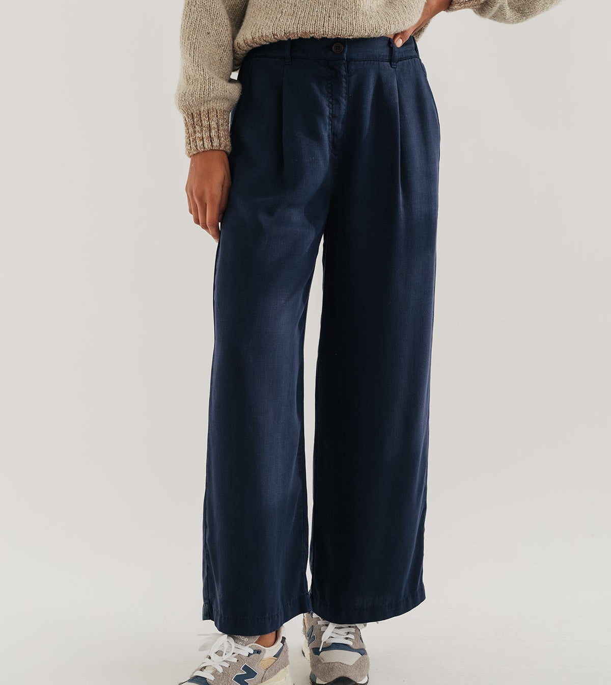 Twothirds Weite Hose Nanpu aus Tencel blue night