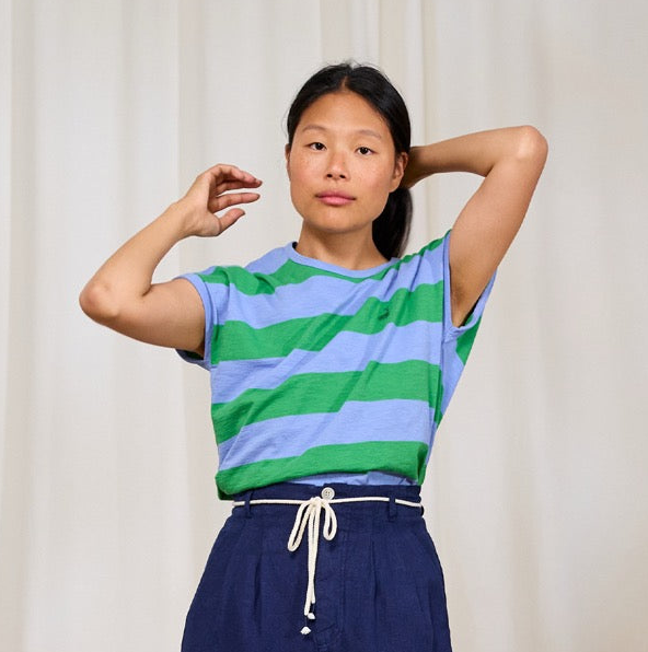 TWOTHIRDS T-Shirt Santandria Bicolour Green