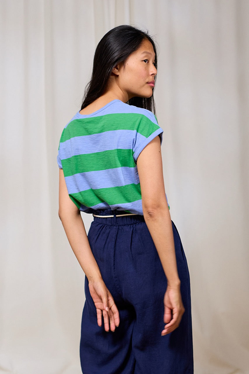 TWOTHIRDS T-Shirt Santandria Bicolour Green